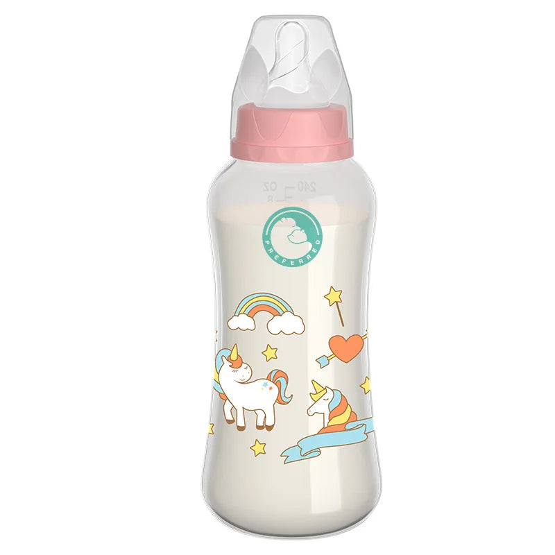 150 ML BPA Free Wide Mouth Baby Bottle with Adjustable Flow - Ideal Newborn Feeding Solution