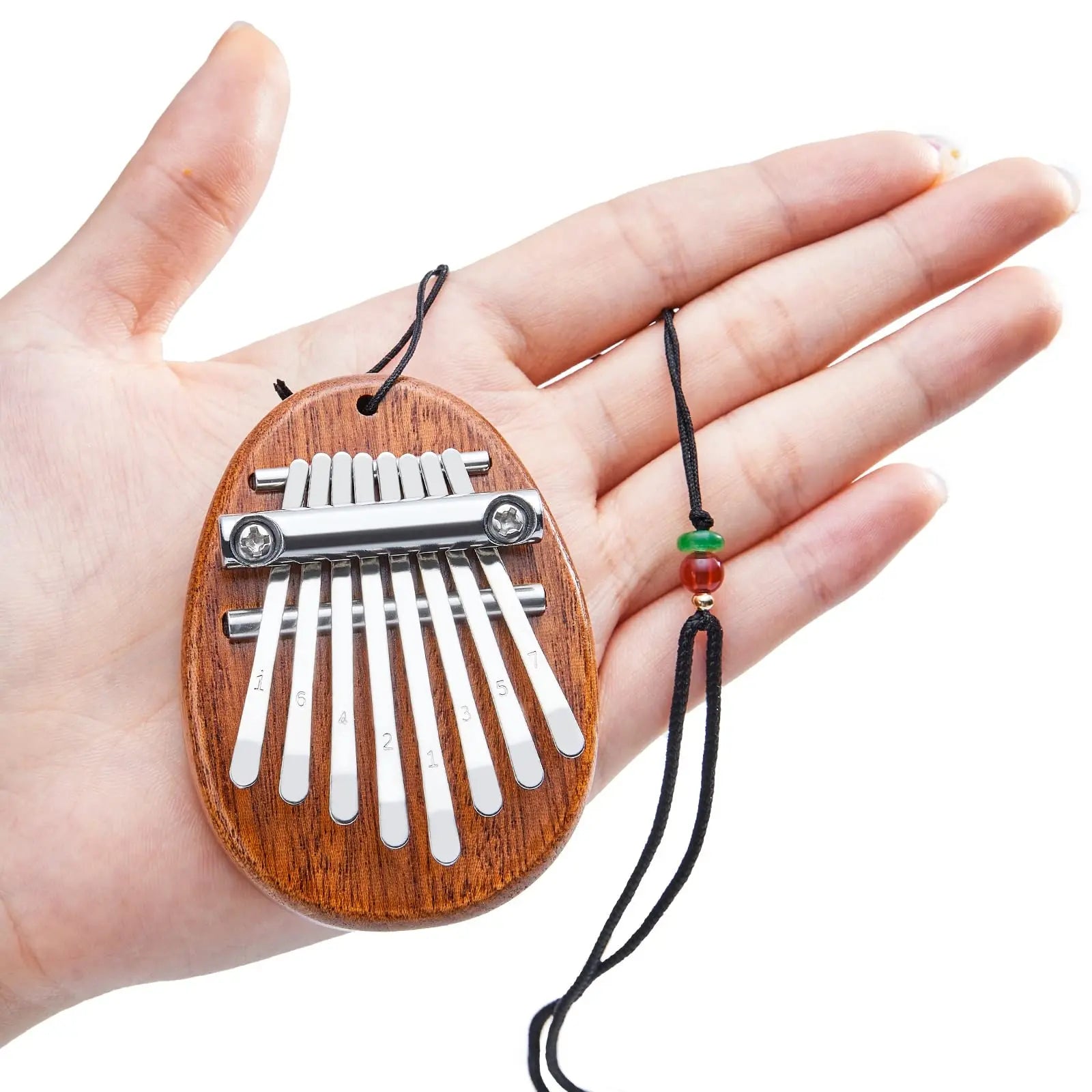 Mini Kalimba 8-Key Thumb Piano - Portable Water Drop Design, Ideal Gift Set for Children