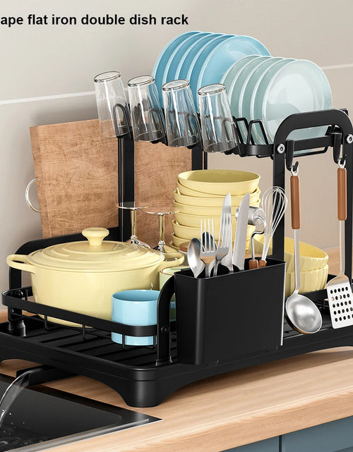 Load image into Gallery viewer, Efficient dish drying rack with 360-degree drainage
