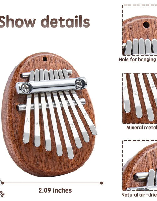 Load image into Gallery viewer, Mini Kalimba 8-Key Thumb Piano - Portable Water Drop Design, Ideal Gift Set for Children
