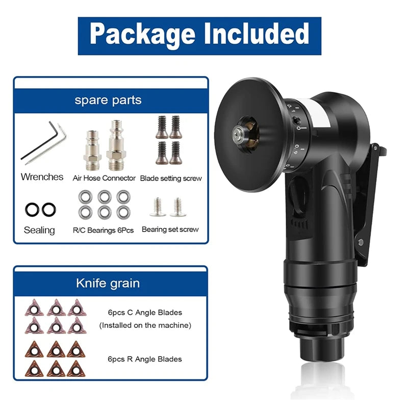 Pneumatic 45-Degree Chamfering Tool for Metal Deburring and Edge Beveling Kit