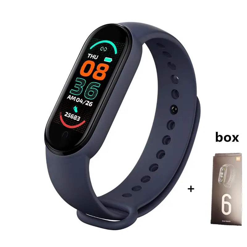 M6 Smart Bracelet Multi-Function Heart Rate Blood Pressure Monitor Step Music Sleep Monitoring M6 Smart Band Fitness Sport Watch