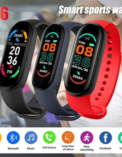 Load image into Gallery viewer, M6 Smart Bracelet Multi-Function Heart Rate Blood Pressure Monitor Step Music Sleep Monitoring M6 Smart Band Fitness Sport Watch
