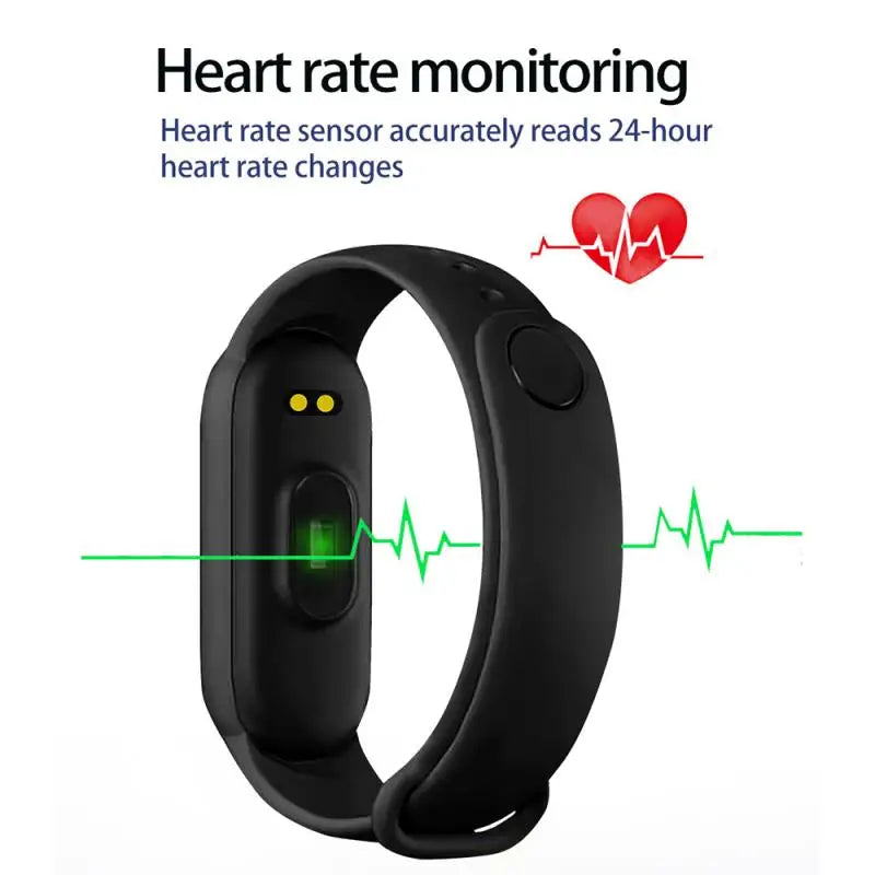 M6 Smart Bracelet Multi-Function Heart Rate Blood Pressure Monitor Step Music Sleep Monitoring M6 Smart Band Fitness Sport Watch