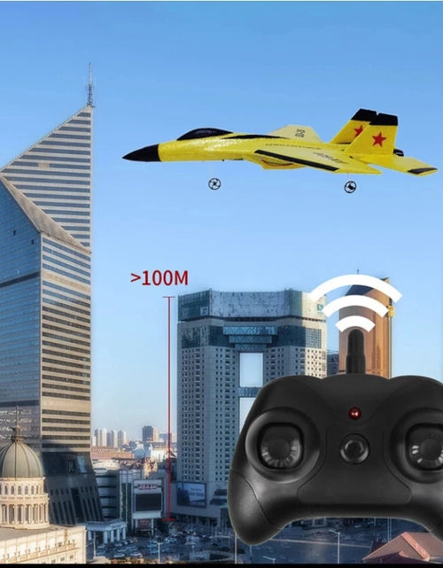 Load image into Gallery viewer, SU35 FX620 FX820 Remote Control Glider - 2.4G LED Light Model - Durable Foam Design for Outdoor Enjoyment - Perfect Gift for Ages 14 and Up
SU35 FX620 yellow remote control airplane

