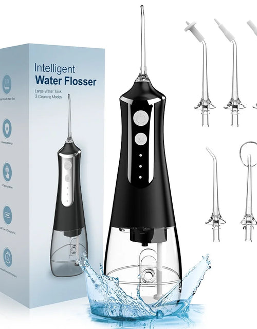 Load image into Gallery viewer, Dental Oral Irrigator Water Flosser with 5 Nozzles, 3 Modes, USB Rechargeable, 300ml Tank
