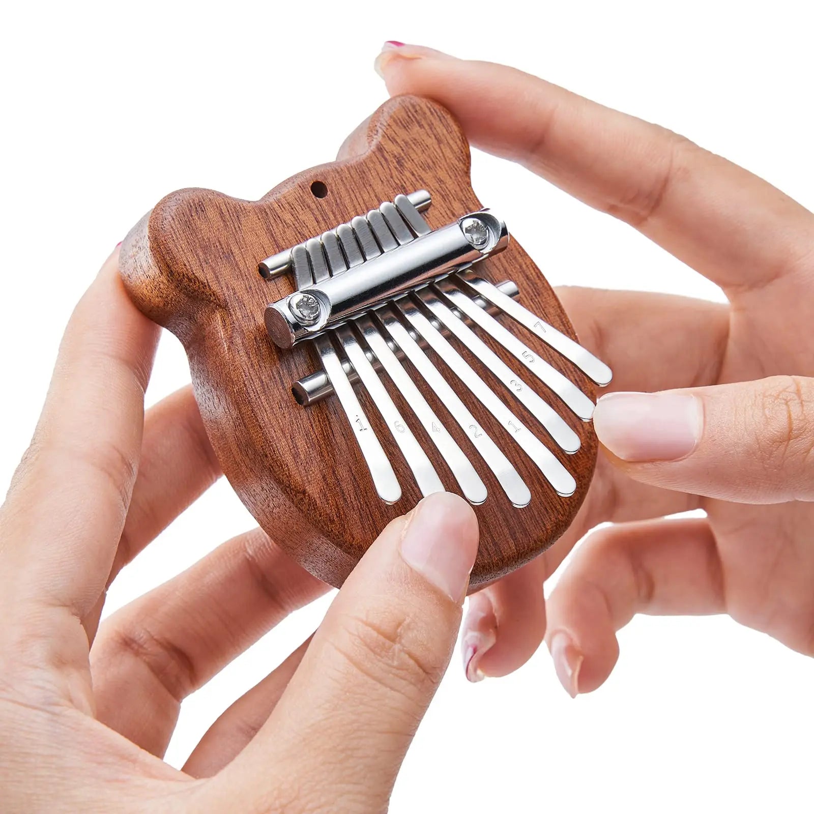 Mini Kalimba 8-Key Thumb Piano - Portable Water Drop Design, Ideal Gift Set for Children