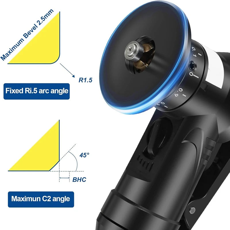 Pneumatic 45-Degree Chamfering Tool for Metal Deburring and Edge Beveling Kit