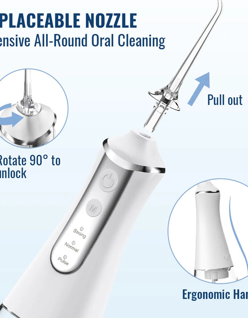 Load image into Gallery viewer, Dental Oral Irrigator Water Flosser with 5 Nozzles, 3 Modes, USB Rechargeable, 300ml Tank
