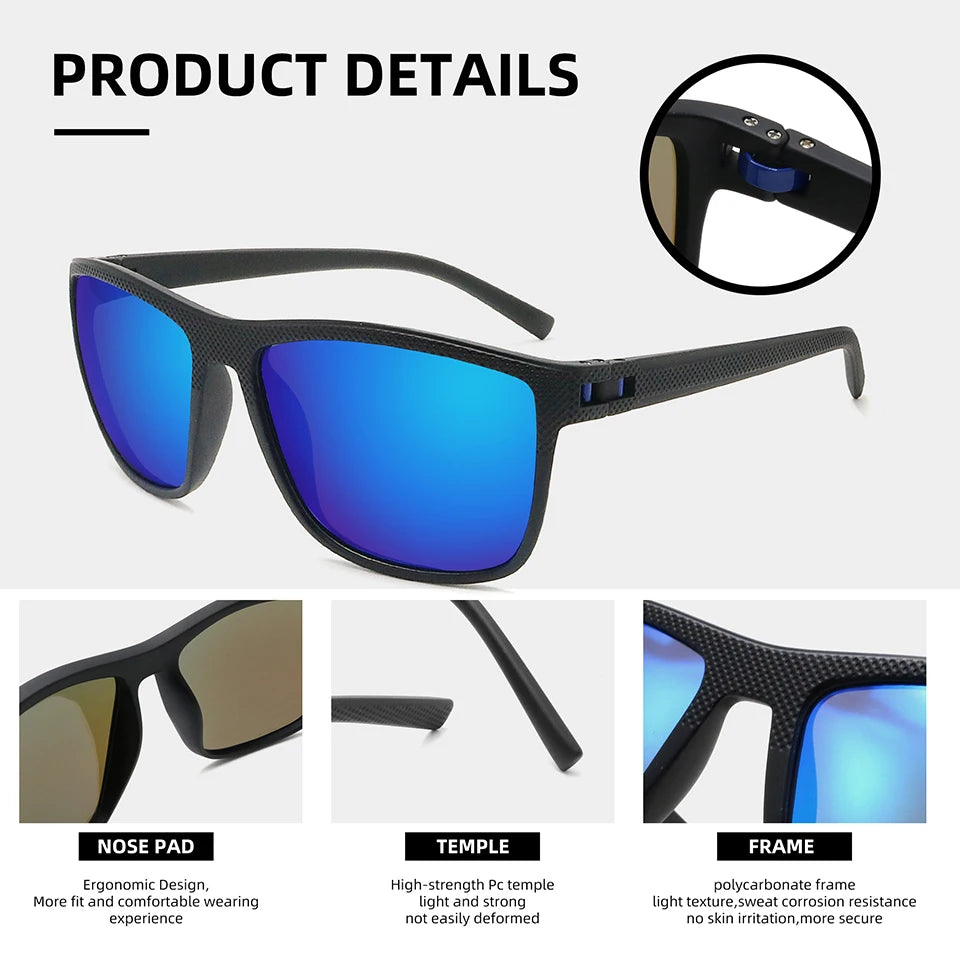 Men's Lightweight Polarized Sunglasses with UV400 Protection for Driving, Fishing, and Golf