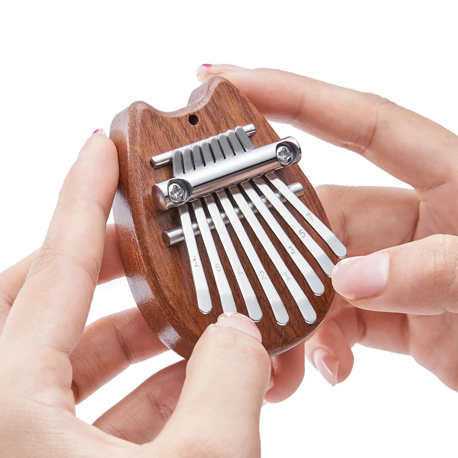 Mini Kalimba 8-Key Thumb Piano - Portable Water Drop Design, Ideal Gift Set for Children