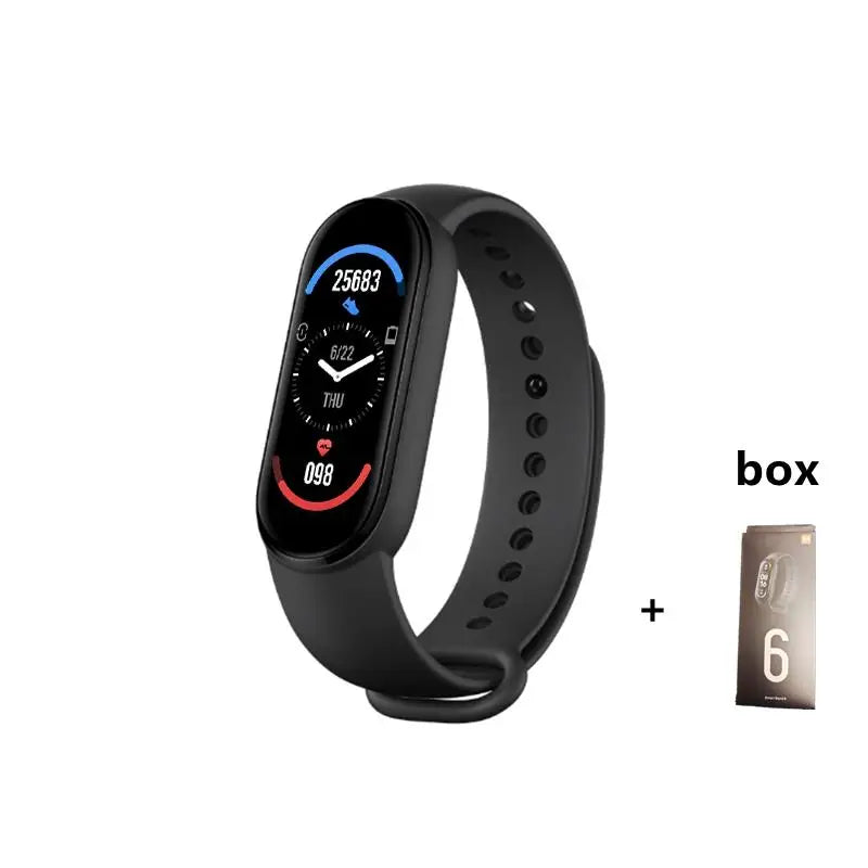 M6 Smart Bracelet Multi-Function Heart Rate Blood Pressure Monitor Step Music Sleep Monitoring M6 Smart Band Fitness Sport Watch