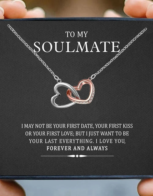 Load image into Gallery viewer, To My Soulmate Necklaces for Women Gift Heart Pendant Necklace Female Girl Crystal Infinity Necklace Gifts Wife Lovers Jewelry

To My Soulmate Heart Pendant Necklace

