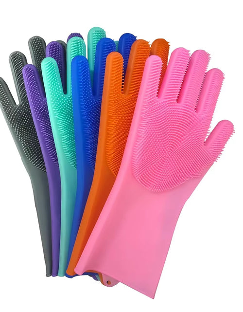 Load image into Gallery viewer, Versatile silicone cleaning gloves 2-pack

