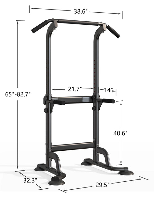 Load image into Gallery viewer, Compact Adjustable Power Tower for Home Fitness Solutions
