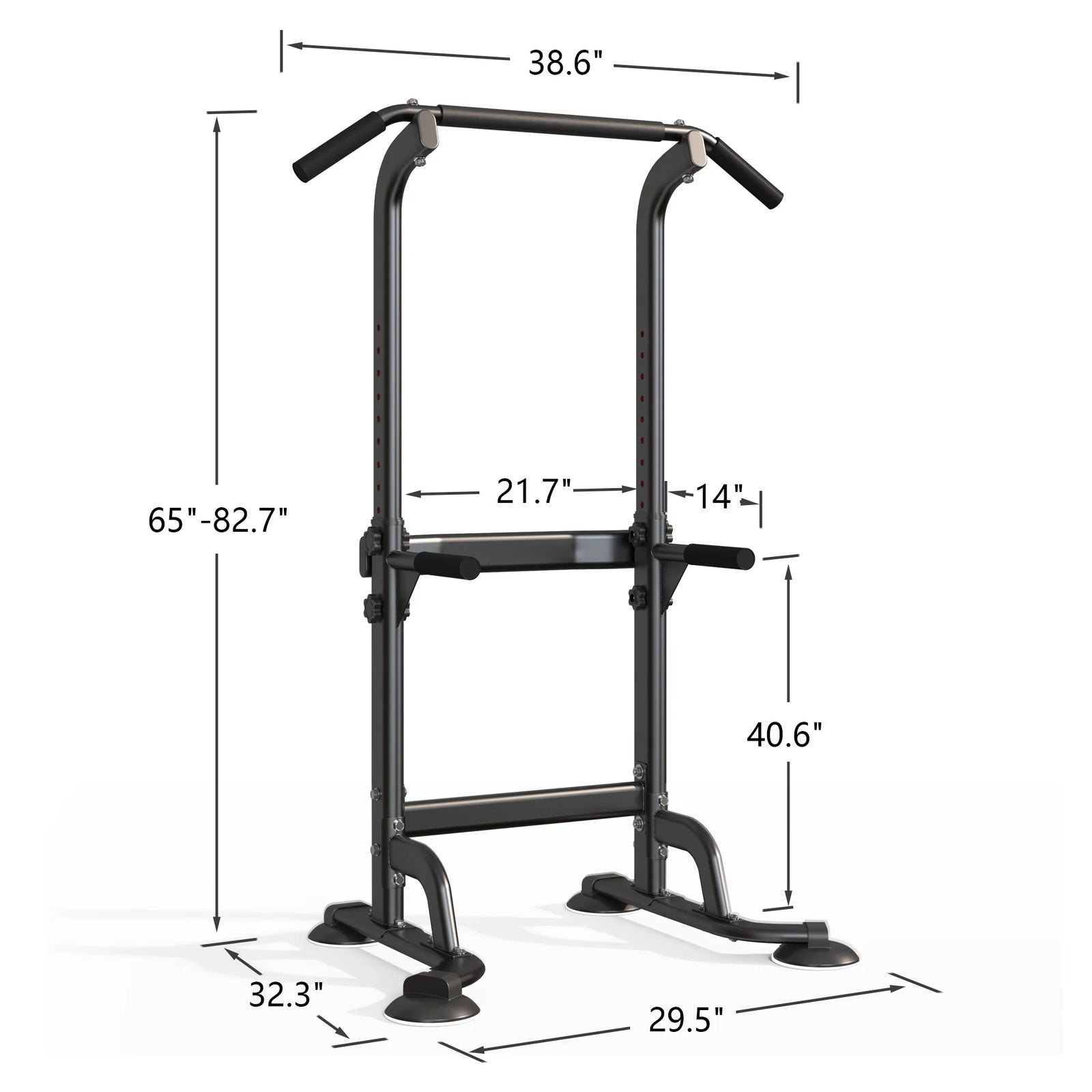 Compact Adjustable Power Tower for Home Fitness Solutions