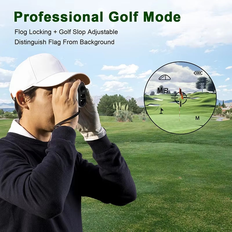 Advanced High-Precision Laser Rangefinder for Golf and Outdoor Sports - 600M Range with Slope, Flag-Lock, and Vibration Features