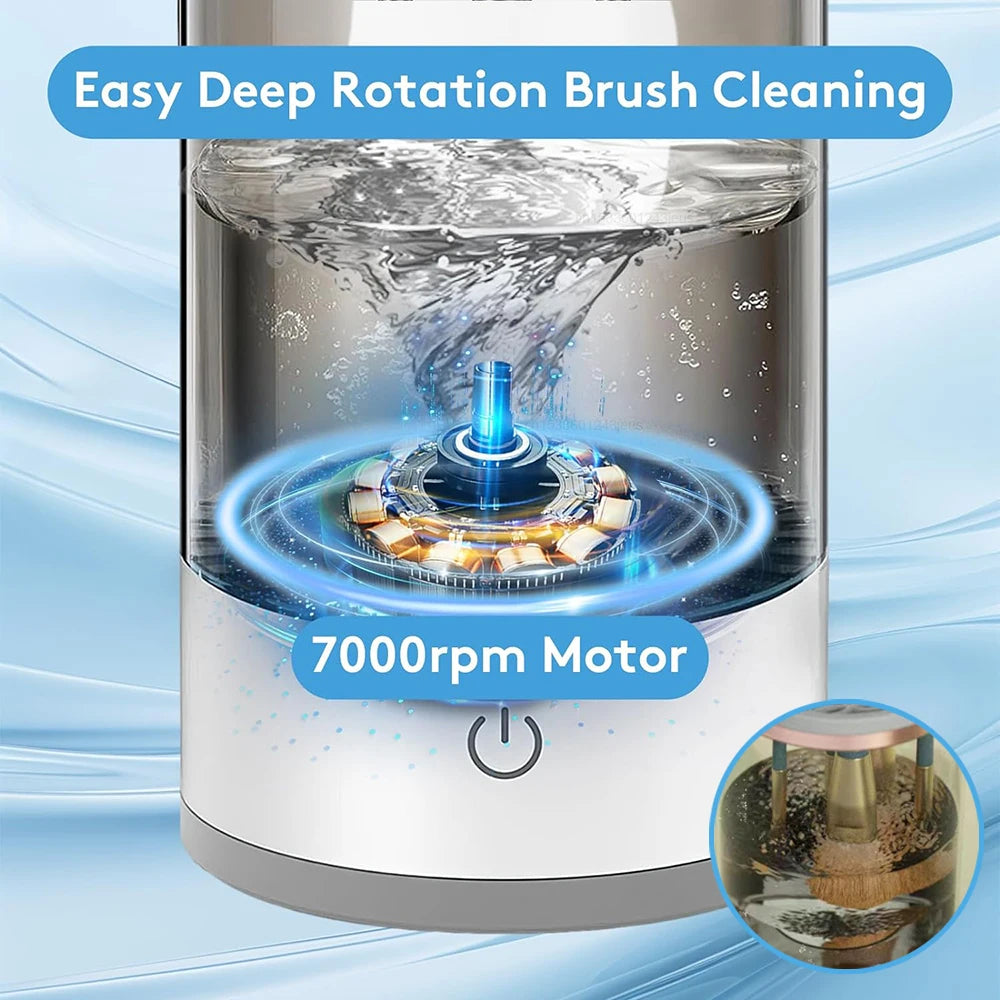 Sonic vibration technology for flawless brush cleaning.