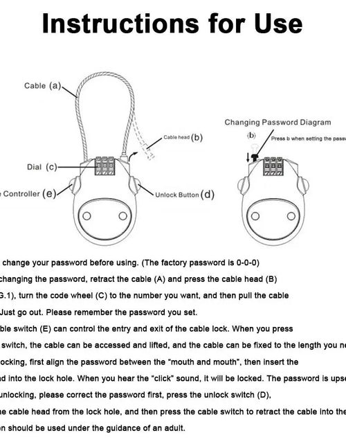 Load image into Gallery viewer, Premium Bike Helmet Password Lock - Telescopic Steel Cable Anti-Theft Solution for Bicycles and Luggage
