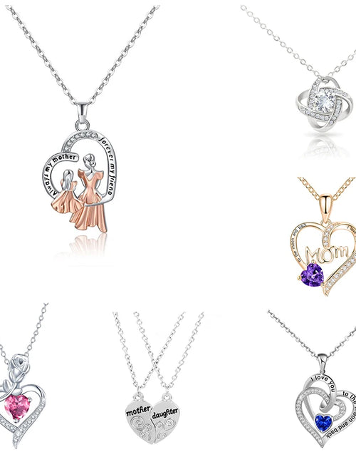 Load image into Gallery viewer, Eternal Rose Gift Box with Heart Necklace - &quot;I Love You to the Moon and Back&quot; Floral Jewelry Set for Valentine&#39;s Day and Weddings
