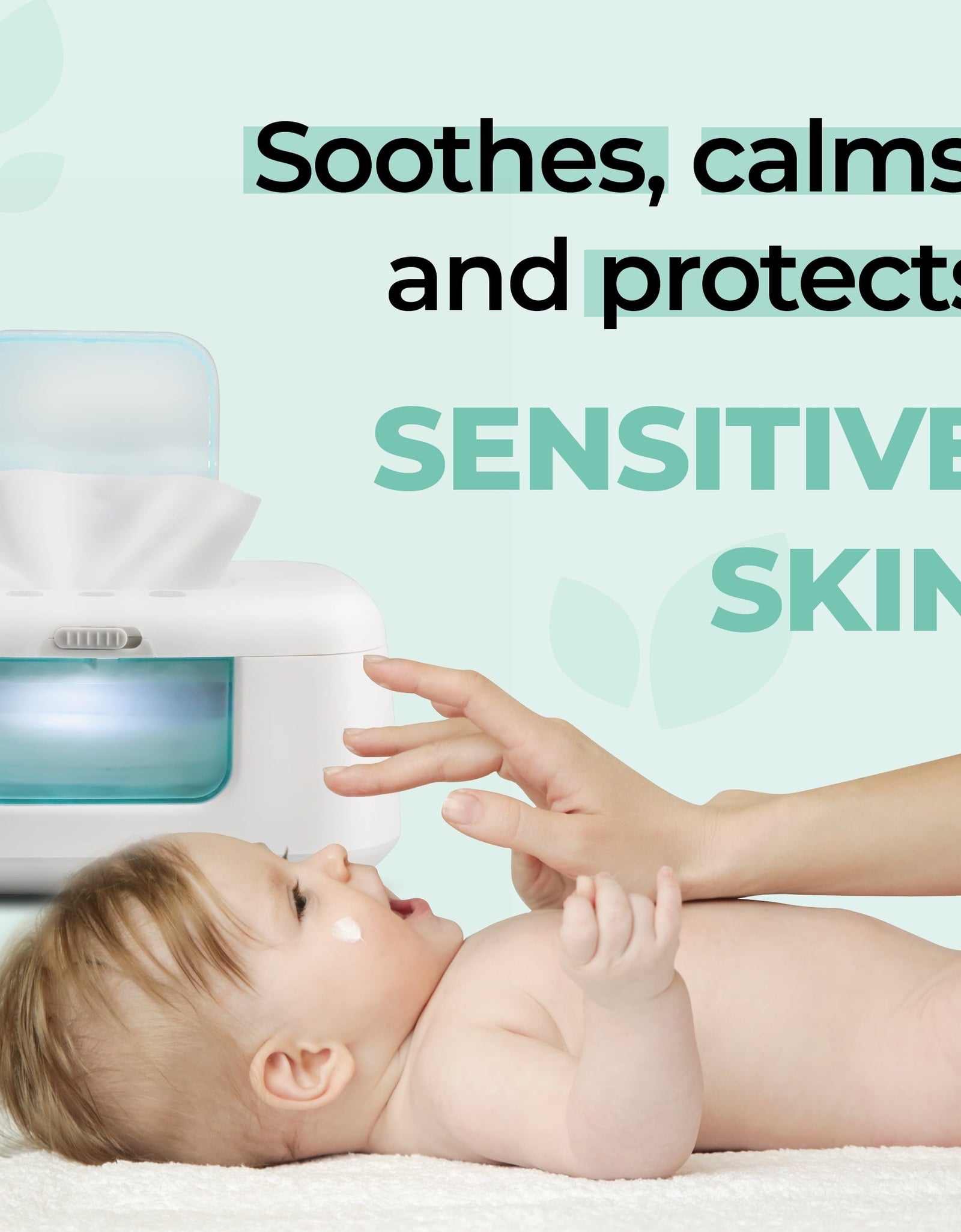 Premium Baby Wipe Warmer & Dispenser with LED Nightlight and Convenient On/Off Switch