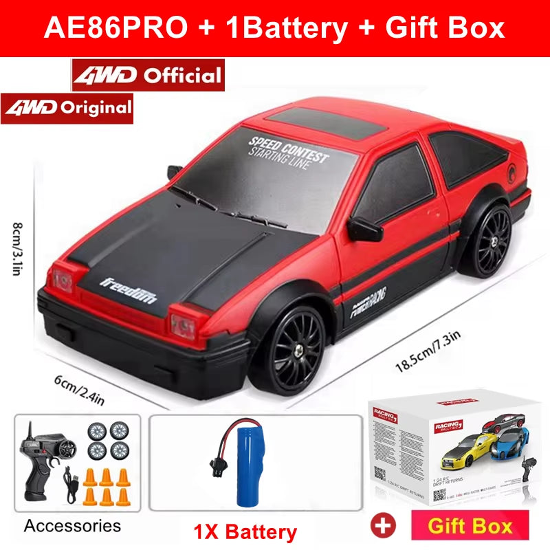 GTRPRO AE86PRO 4X4 RC Drift Car - Remote Control Racing Truck for Kids and Adults