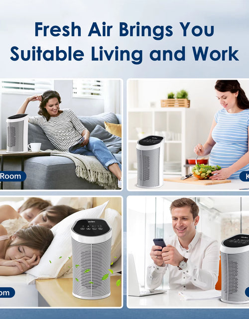 Load image into Gallery viewer, Advanced HEPA Air Purifier with Ionizer - Quiet Operation, 3 Adjustable Speed Settings, and 99.9% Particle Removal for Indoor Spaces up to 200 Square Feet - Perfect for Bedrooms and Pet Owners
