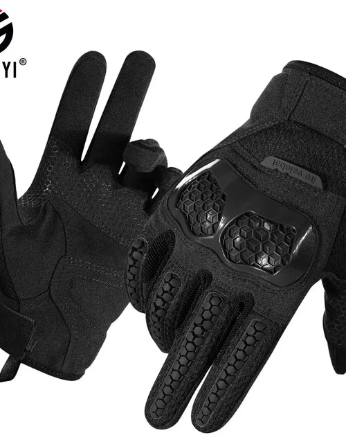 Load image into Gallery viewer, Men&#39;s Outdoor Tactical Gloves with Touch Screen Capability for Sports, Combat, Paintball, Shooting, Hunting, Airsoft, Climbing, and Cycling Protective Gear
