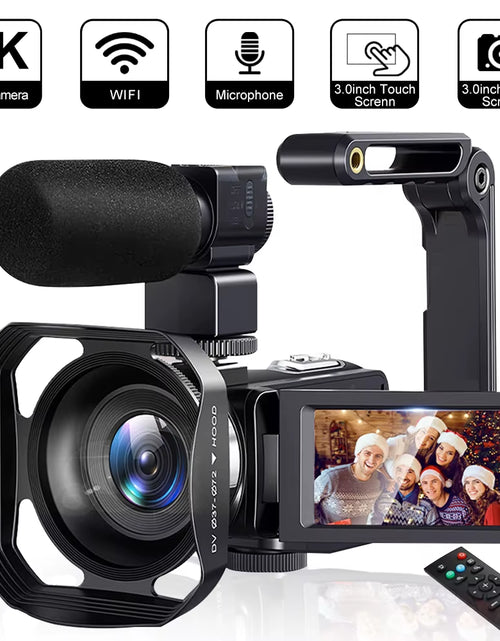 Load image into Gallery viewer, 8K 64MP Digital Video Camera with 18X Optical Zoom and 3-Inch LCD Touch Screen Camcorder
