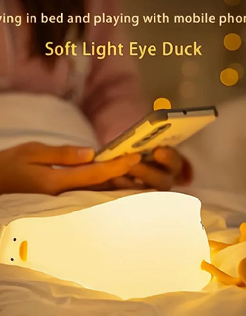 Load image into Gallery viewer, LED Duck Night Light - Rechargeable Silicone Lamp for Children | Ideal Holiday Gift &amp; Bedroom Decor
