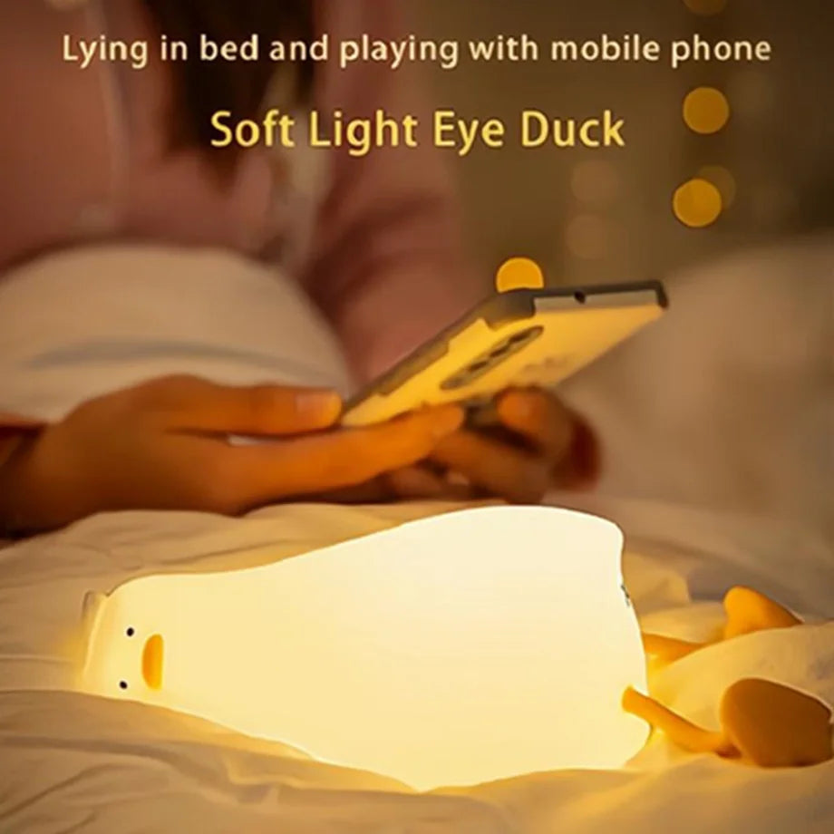 LED Duck Night Light - Rechargeable Silicone Lamp for Children | Ideal Holiday Gift & Bedroom Decor