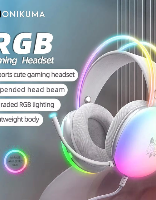 Load image into Gallery viewer, Esports Gaming Headset with Full RGB Lighting and Microphone for PC Gamers
