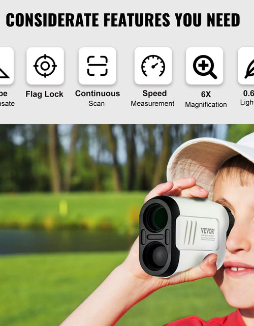 Load image into Gallery viewer, High-Precision Laser Golf Rangefinder - 650 Yards Measurement with 6X Magnification, Slope Adjustment, and Included Batteries
