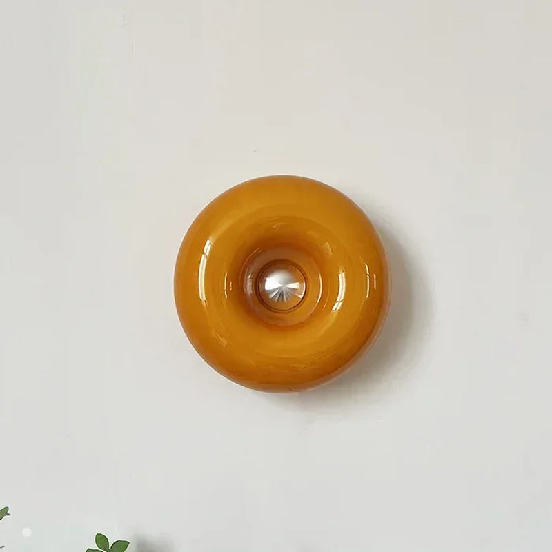 Elegant Donut Wall Lamp - Bauhaus Retro Design for Living Room and Bedroom Ambiance