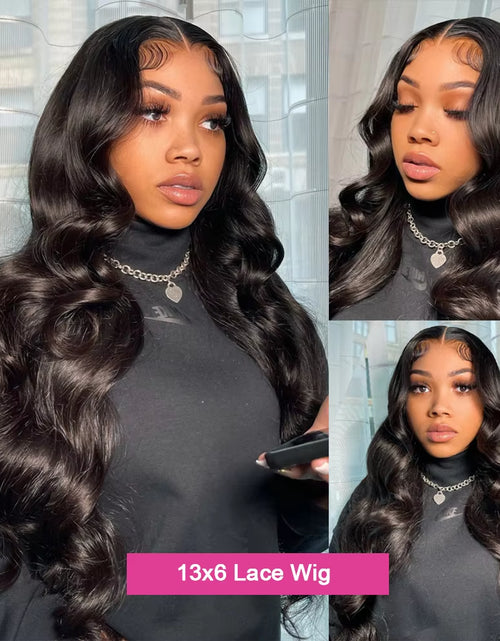 Load image into Gallery viewer, 200% Density HD Transparent Lace Body Wave 13X4 13X6 Frontal Lace Human Hair Wig 360 Lace Frontal Wig Pre Plucked 5X5 Lace Wig
Pre-plucked 13x4 lace frontal wig
