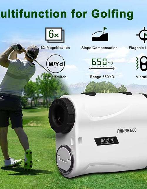 Load image into Gallery viewer, Advanced High-Precision Laser Rangefinder for Golf and Outdoor Sports - 600M Range with Slope, Flag-Lock, and Vibration Features
