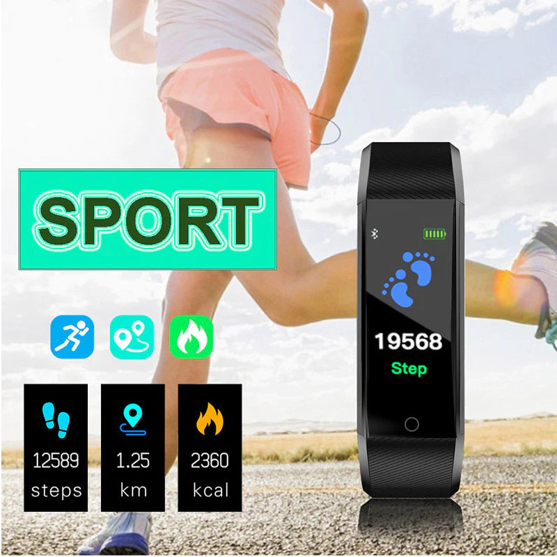 Advanced Fitness Smartwatch with Comprehensive Health Monitoring: Activity Tracking, Heart Rate, Oxygen Level, and Blood Pressure Measurement for Men and Women