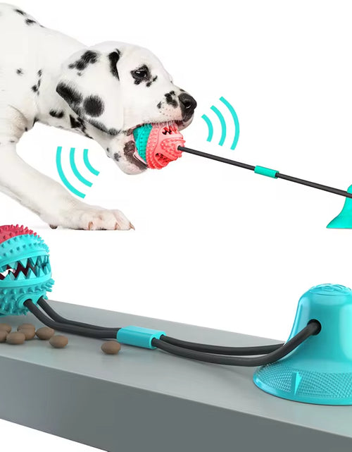 Load image into Gallery viewer, Large Interactive Dog Ball Toy with Suction Cup Ropes - Chew and Slow Feeder for Dental Health and Anxiety Management
