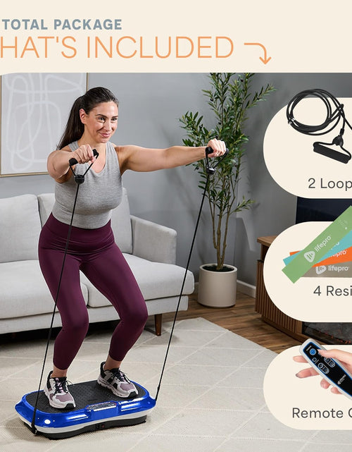 Load image into Gallery viewer, Vibration Plate Exercise Machine - Whole Body Workout Vibration Fitness Platform W/ Loop Bands - Home Training Equipment
