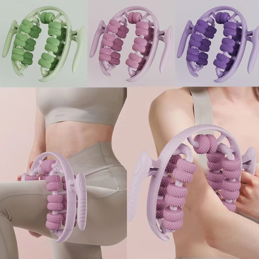 360° Relax Ring Clamp Leg Massager with 26 Wheels for Comprehensive Calf Muscle Relief and Fatigue Alleviation