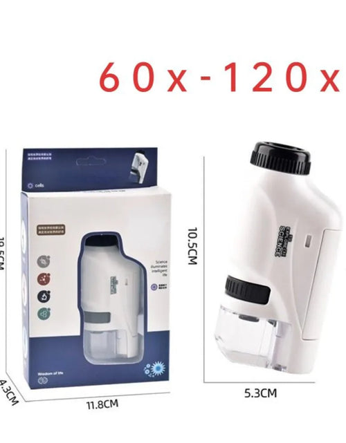 Load image into Gallery viewer, Discover the Wonders of Science with the Handheld Microscope Kit - LED Light 60X-120X for Home and School Education
