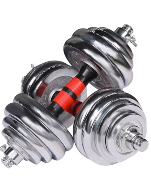 Load image into Gallery viewer, Premium Adjustable 10Kg Dumbbell Weight Set - Versatile Solid Iron Barbell for Effective Home Workouts
