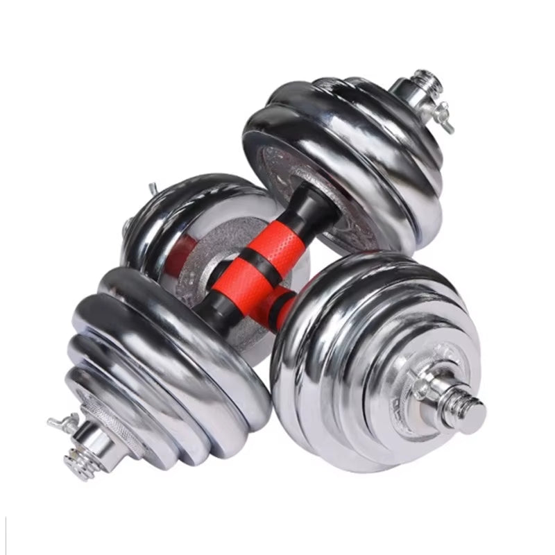 Premium Adjustable 10Kg Dumbbell Weight Set - Versatile Solid Iron Barbell for Effective Home Workouts