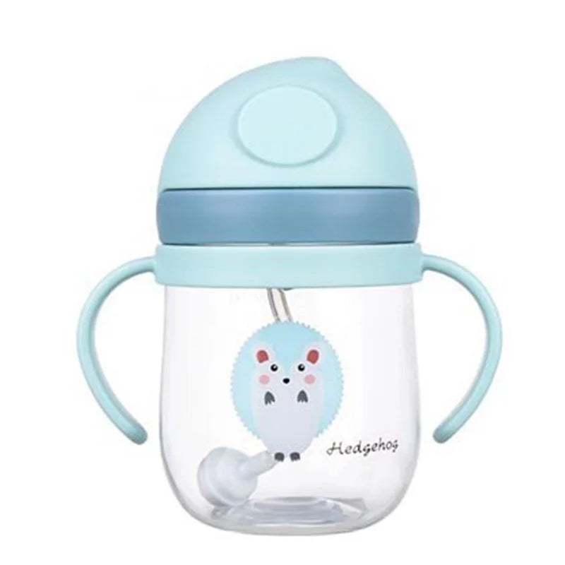 Dr.Isla BY01 350ML Kids Sippy Cup - Durable and Leakproof Baby Feeding Bottle with Straws for Outdoor Adventures