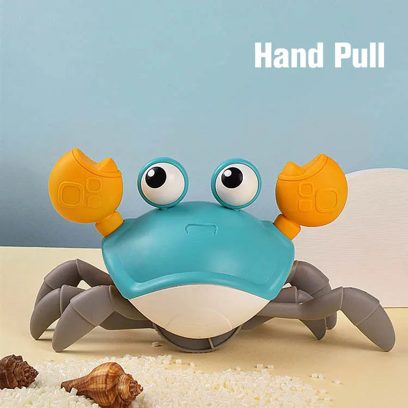 Interactive Crawling Crab Toy for Babies - Cute Sensing Design with Obstacle Avoidance, Ideal Birthday Gift