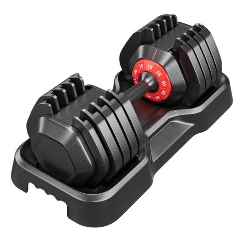 Adjustable 10-in-1 Dumbbell Set, 55 LB Free Weights for Home Gym, Versatile Full Body Workout Equipment for Men and Women with Quick Adjustment Mechanism