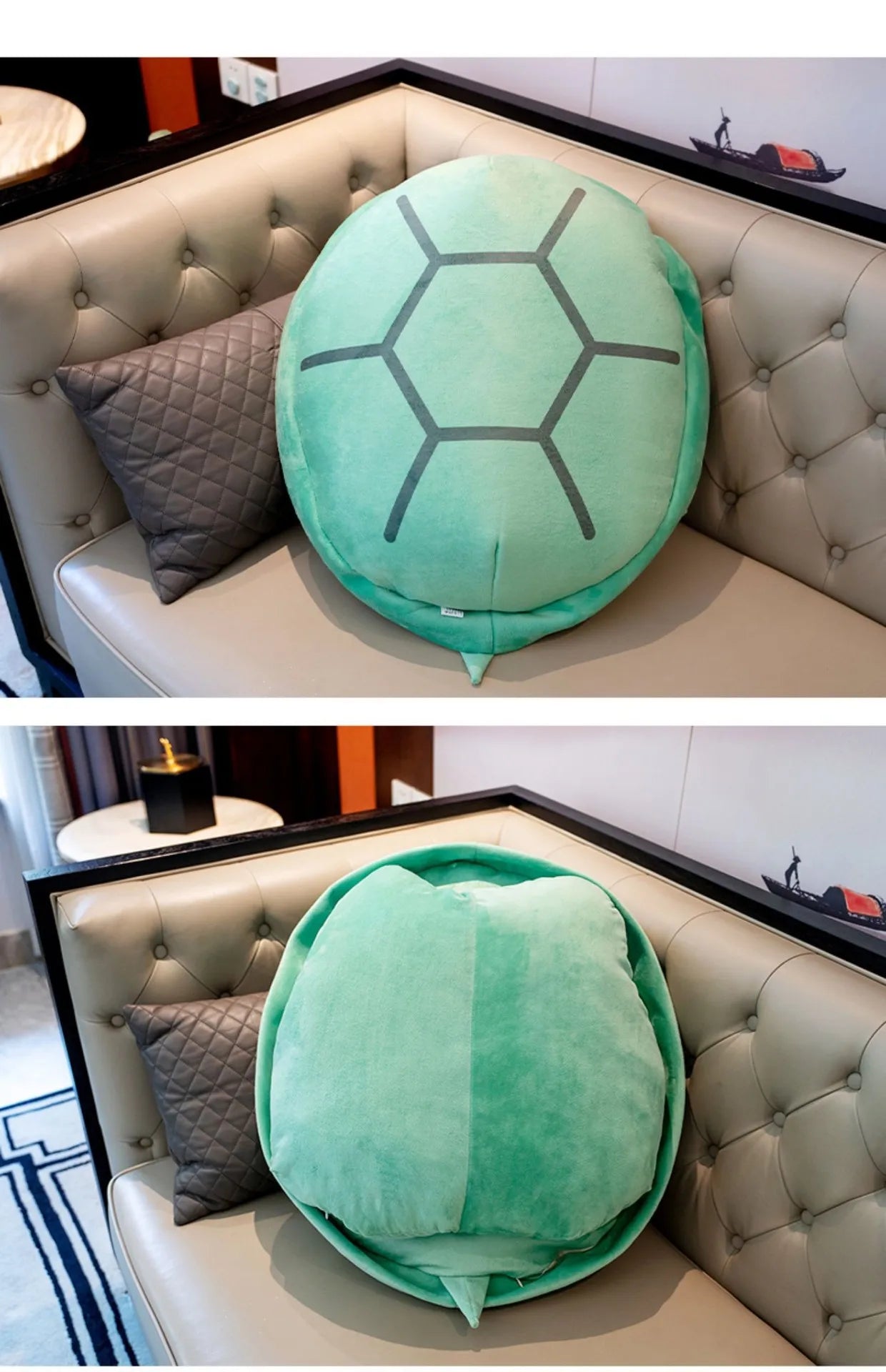 Extra Large Wearable Turtle Shell Pillow - A Fun and Functional Plush Toy for Kids and Adults