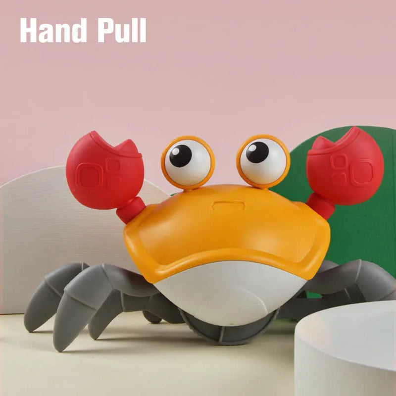 Interactive Crawling Crab Toy for Babies - Cute Sensing Design with Obstacle Avoidance, Ideal Birthday Gift