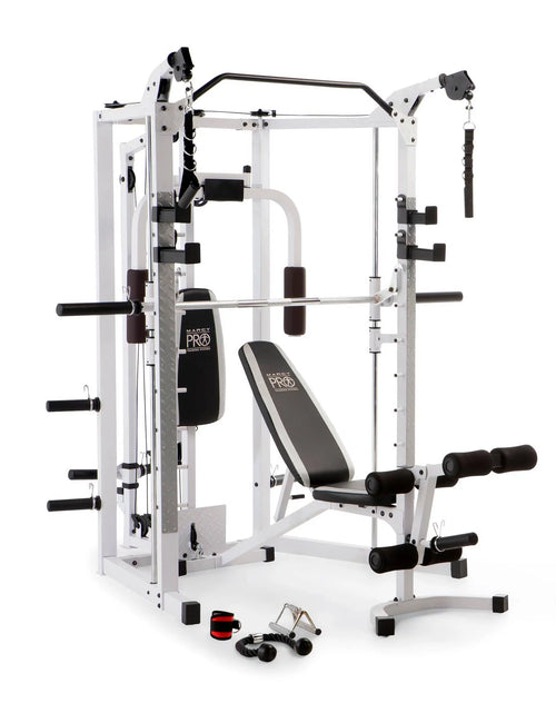 Load image into Gallery viewer, Combo All in One Full Body Home Gym Workout Equipment, White
All-in-One Full Body Home Gym Workout Equipment in white.
