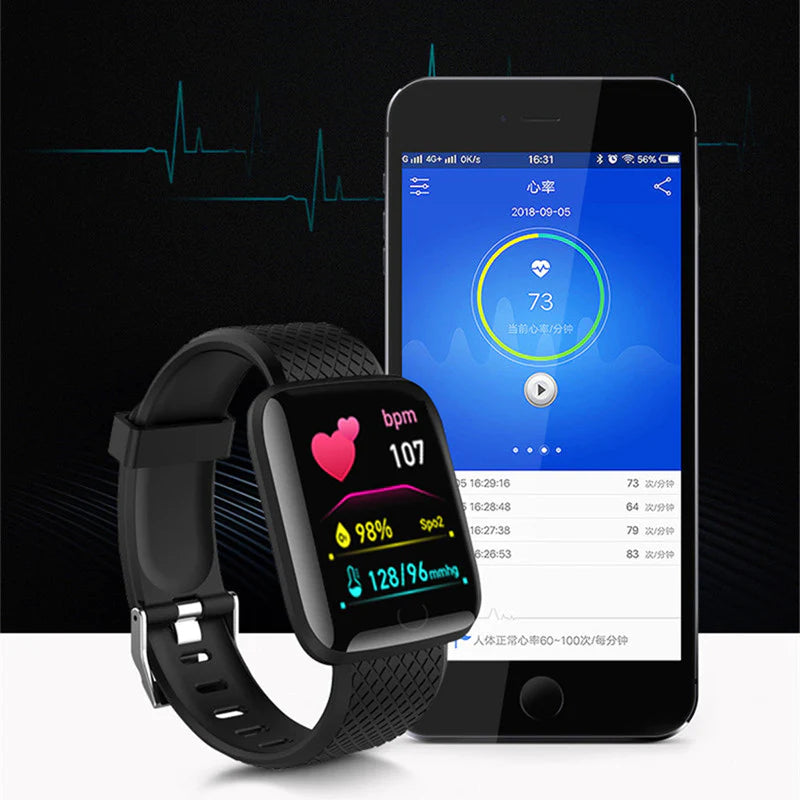 Digital Smart Sport Watch for Men and Women - Bluetooth Fitness Tracker with Heart Rate Monitor, Sleep Analysis, and Message Notifications